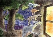 Театър на открито на в Къщата за четящи хлапета Бременските градски музиканти