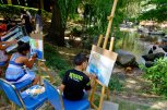 Деца рисуваха в Японската градина на хотел Маринела - снимка 1